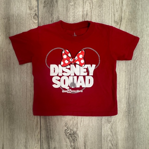 Disney Other - Disney Parks Red Minnie Disney squad 2t short sleeve shirt